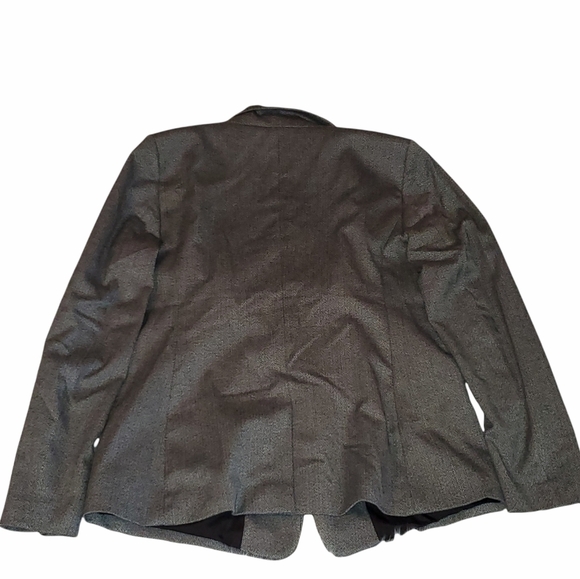 Loft One Button Blazer Gray SZ 10 - Picture 3 of 4